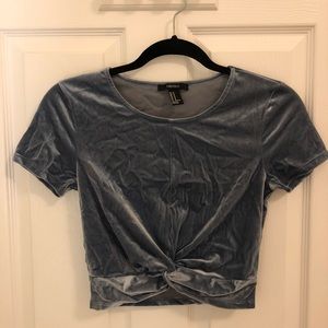 Forever 21 velvet crop top